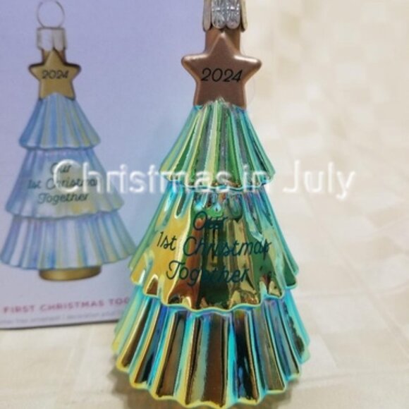Hallmark 2024 Our First Christmas Together Glass Tree Ornament - Picture 1 of 2
